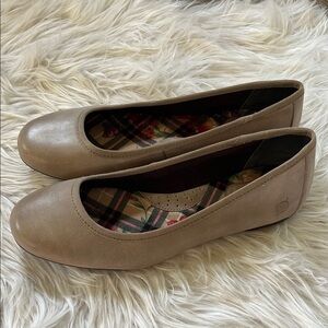 Born Tan Julianne Leather Ballet Flats size 9